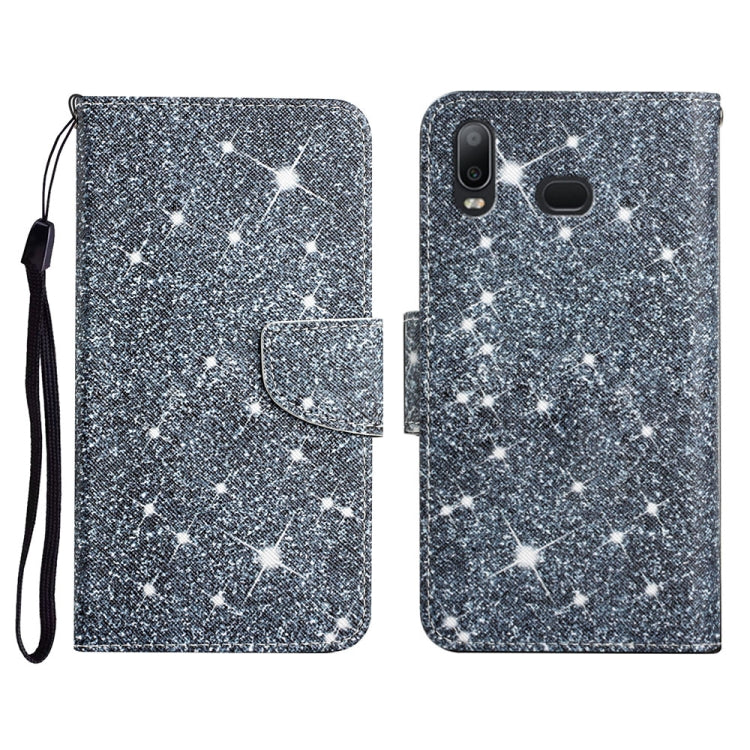 Custodia in pelle flip orizzontale con motivo dipinto con supporto, slot per schede e portafoglio, For Samsung Galaxy A10s