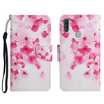 Custodia in pelle flip orizzontale con motivo dipinto con supporto, slot per schede e portafoglio, For Samsung Galaxy A11