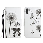 Custodia in pelle flip orizzontale con motivo dipinto con supporto, slot per schede e portafoglio, For Samsung Galaxy A11