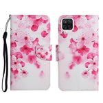 Custodia in pelle flip orizzontale con motivo dipinto con supporto, slot per schede e portafoglio, For Samsung Galaxy A12