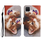 Custodia in pelle flip orizzontale con motivo dipinto con supporto, slot per schede e portafoglio, For Samsung Galaxy A12