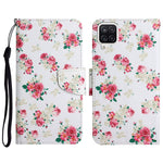 Custodia in pelle flip orizzontale con motivo dipinto con supporto, slot per schede e portafoglio, For Samsung Galaxy A12