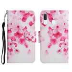 Custodia in pelle flip orizzontale con motivo dipinto con supporto, slot per schede e portafoglio, For Samsung Galaxy A20 / A30