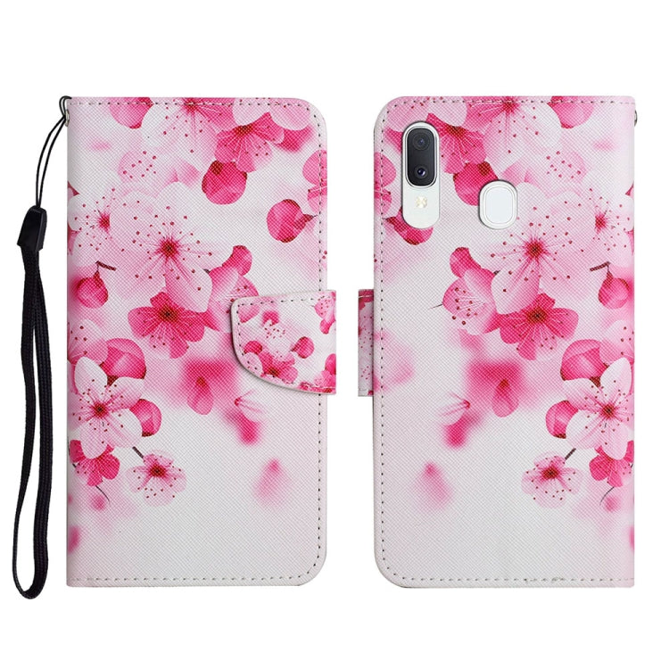 Custodia in pelle flip orizzontale con motivo dipinto con supporto, slot per schede e portafoglio, For Samsung Galaxy A20 / A30