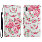 Custodia in pelle flip orizzontale con motivo dipinto con supporto, slot per schede e portafoglio, For Samsung Galaxy A20 / A30