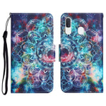 Custodia in pelle flip orizzontale con motivo dipinto con supporto, slot per schede e portafoglio, For Samsung Galaxy A20 / A30