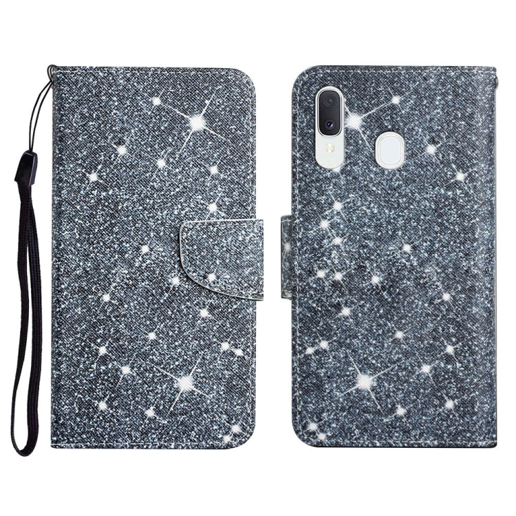 Custodia in pelle flip orizzontale con motivo dipinto con supporto, slot per schede e portafoglio, For Samsung Galaxy A20 / A30