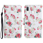 Custodia in pelle flip orizzontale con motivo dipinto con supporto, slot per schede e portafoglio, For Samsung Galaxy A20e