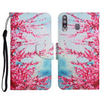 Custodia in pelle flip orizzontale con motivo dipinto con supporto, slot per schede e portafoglio, For Samsung Galaxy A20s