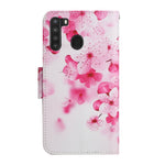 Custodia in pelle flip orizzontale con motivo dipinto con supporto, slot per schede e portafoglio, For Samsung Galaxy A21