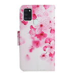 Custodia in pelle flip orizzontale con motivo dipinto con supporto, slot per schede e portafoglio, For Samsung Galaxy A21s