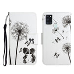 Custodia in pelle flip orizzontale con motivo dipinto con supporto, slot per schede e portafoglio, For Samsung Galaxy A21s