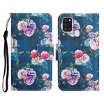 Custodia in pelle flip orizzontale con motivo dipinto con supporto, slot per schede e portafoglio, For Samsung Galaxy A21s