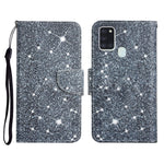 Custodia in pelle flip orizzontale con motivo dipinto con supporto, slot per schede e portafoglio, For Samsung Galaxy A21s