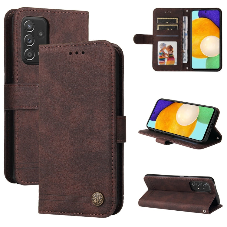Custodia portafoglio in pelle con supporto per Samsung Galaxy A52