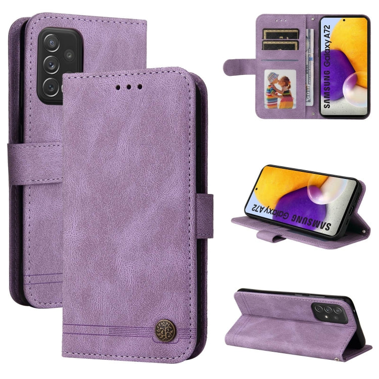 Custodia portafoglio in pelle con supporto per Samsung Galaxy A52