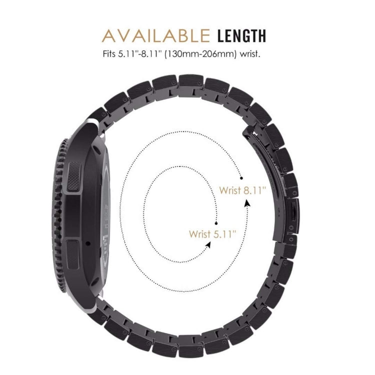 Per Samsung Smart Watch cinturino di ricambio in acciaio con una perlina, 18mm, 20mm, 22mm