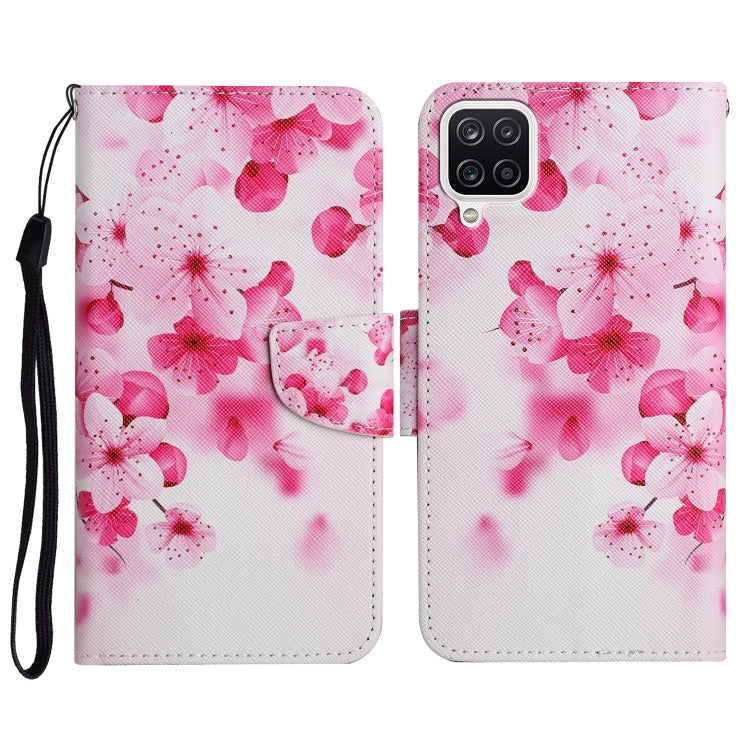 Custodia in pelle flip orizzontale con motivo dipinto con supporto, slot per schede e portafoglio, For Samsung Galaxy A22