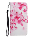Custodia in pelle flip orizzontale con motivo dipinto con supporto, slot per schede e portafoglio, For Samsung Galaxy A22