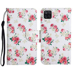 Custodia in pelle flip orizzontale con motivo dipinto con supporto, slot per schede e portafoglio, For Samsung Galaxy A22