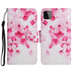 Custodia in pelle flip orizzontale con motivo dipinto con supporto, slot per schede e portafoglio, For Samsung Galaxy A22 5G