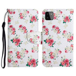 Custodia in pelle flip orizzontale con motivo dipinto con supporto, slot per schede e portafoglio, For Samsung Galaxy A22 5G