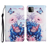 Custodia in pelle flip orizzontale con motivo dipinto con supporto, slot per schede e portafoglio, For Samsung Galaxy A22 5G