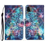 Custodia in pelle flip orizzontale con motivo dipinto con supporto, slot per schede e portafoglio, For Samsung Galaxy A22 5G
