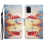 Custodia in pelle flip orizzontale con motivo dipinto con supporto, slot per schede e portafoglio, For Samsung Galaxy A31