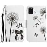 Custodia in pelle flip orizzontale con motivo dipinto con supporto, slot per schede e portafoglio, For Samsung Galaxy A31