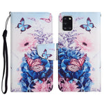 Custodia in pelle flip orizzontale con motivo dipinto con supporto, slot per schede e portafoglio, For Samsung Galaxy A31