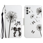 Custodia in pelle flip orizzontale con motivo dipinto con supporto, slot per schede e portafoglio, For Samsung Galaxy A32 4G