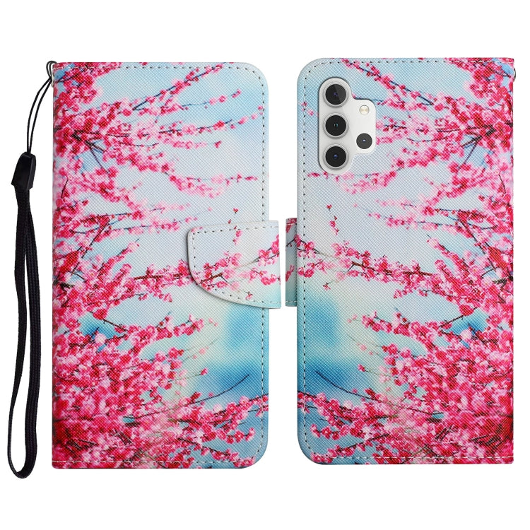 Custodia in pelle flip orizzontale con motivo dipinto con supporto, slot per schede e portafoglio, For Samsung Galaxy A32 4G
