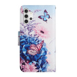 Custodia in pelle flip orizzontale con motivo dipinto con supporto, slot per schede e portafoglio, For Samsung Galaxy A32 4G