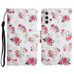Custodia in pelle flip orizzontale con motivo dipinto con supporto, slot per schede e portafoglio, For Samsung Galaxy A32 5G