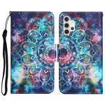 Custodia in pelle flip orizzontale con motivo dipinto con supporto, slot per schede e portafoglio, For Samsung Galaxy A32 5G