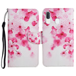 Custodia in pelle flip orizzontale con motivo dipinto con supporto, slot per schede e portafoglio, For Samsung Galaxy A40