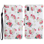 Custodia in pelle flip orizzontale con motivo dipinto con supporto, slot per schede e portafoglio, For Samsung Galaxy A40