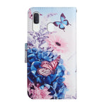 Custodia in pelle flip orizzontale con motivo dipinto con supporto, slot per schede e portafoglio, For Samsung Galaxy A40