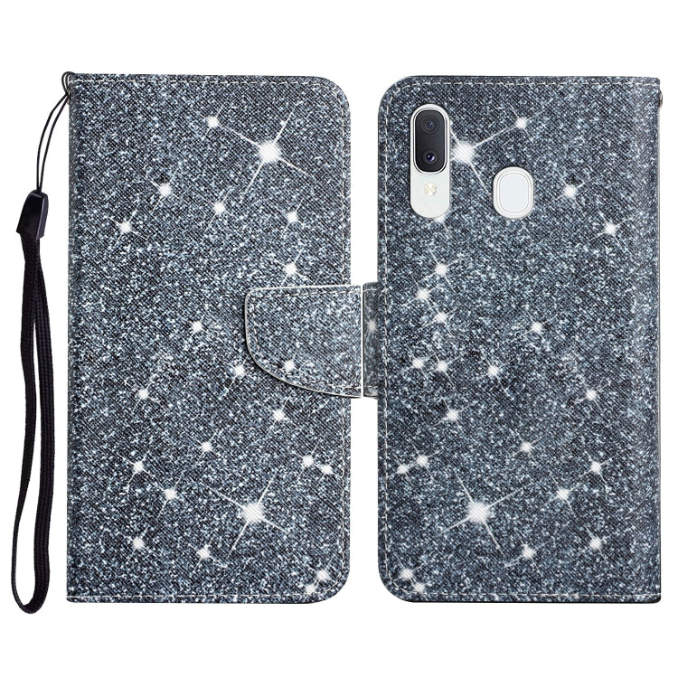 Custodia in pelle flip orizzontale con motivo dipinto con supporto, slot per schede e portafoglio, For Samsung Galaxy A40