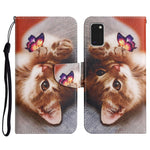 Custodia in pelle flip orizzontale con motivo dipinto con supporto, slot per schede e portafoglio, For Samsung Galaxy A41