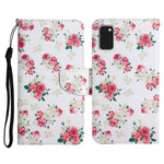 Custodia in pelle flip orizzontale con motivo dipinto con supporto, slot per schede e portafoglio, For Samsung Galaxy A41
