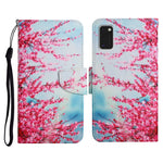 Custodia in pelle flip orizzontale con motivo dipinto con supporto, slot per schede e portafoglio, For Samsung Galaxy A41