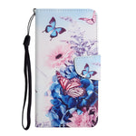 Custodia in pelle flip orizzontale con motivo dipinto con supporto, slot per schede e portafoglio, For Samsung Galaxy A41