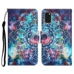 Custodia in pelle flip orizzontale con motivo dipinto con supporto, slot per schede e portafoglio, For Samsung Galaxy A41