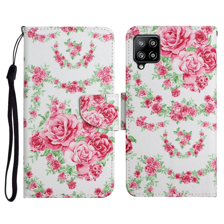 Custodia in pelle flip orizzontale con motivo dipinto con supporto, slot per schede e portafoglio, For Samsung Galaxy A42 5G