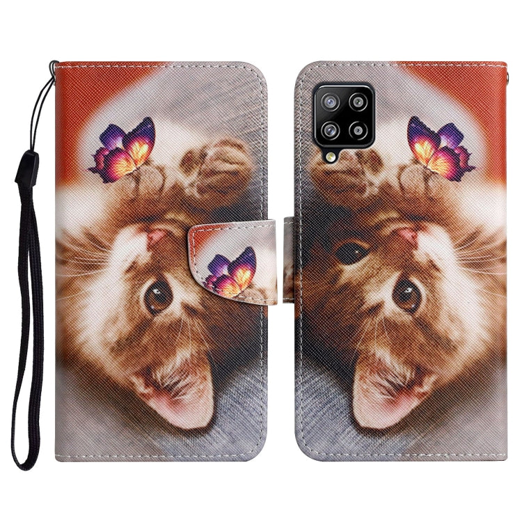 Custodia in pelle flip orizzontale con motivo dipinto con supporto, slot per schede e portafoglio, For Samsung Galaxy A42 5G