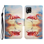 Custodia in pelle flip orizzontale con motivo dipinto con supporto, slot per schede e portafoglio, For Samsung Galaxy A42 5G