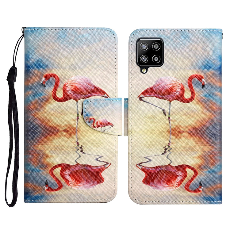 Custodia in pelle flip orizzontale con motivo dipinto con supporto, slot per schede e portafoglio, For Samsung Galaxy A42 5G
