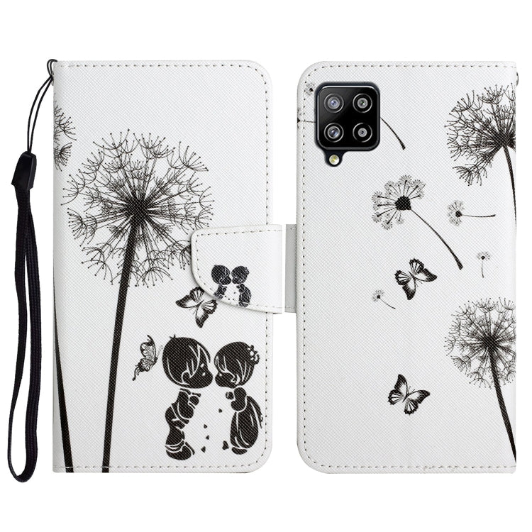 Custodia in pelle flip orizzontale con motivo dipinto con supporto, slot per schede e portafoglio, For Samsung Galaxy A42 5G